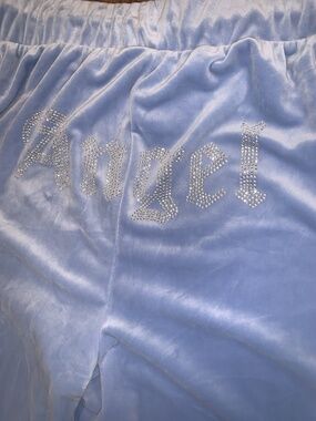 No Boundaries Soft Joggers "Angel" Rhinestone Detail Junior XL (15-17)  003